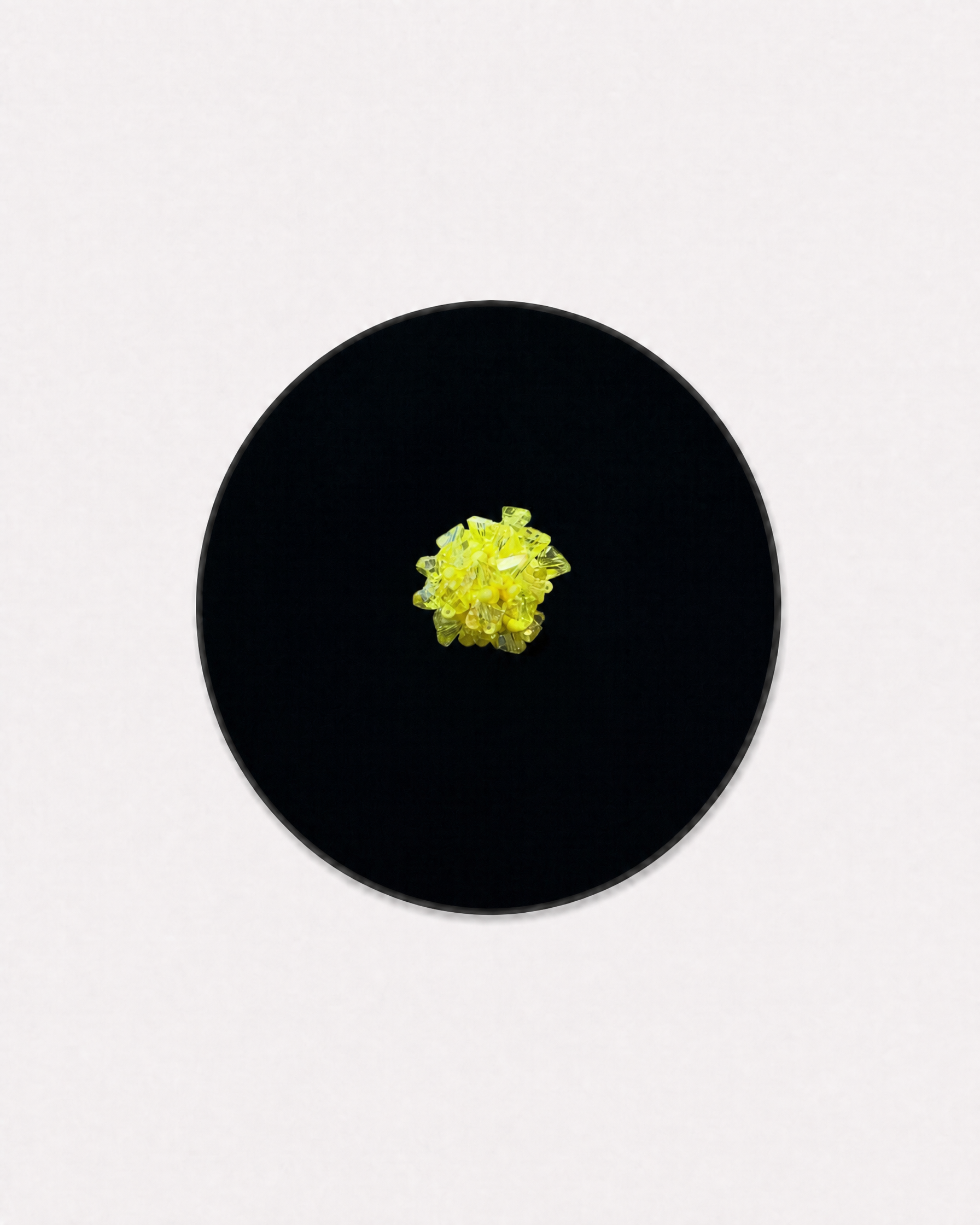 Lemon Yellow Crystal Flower
