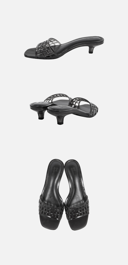 Heavenly Jelly Classic Mule Clear Black