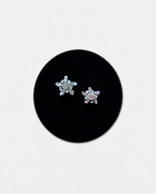 Pink Double Crystal Flower
