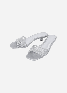 Heavenly Jelly Classic Mule Glitter Silver