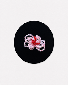 Peach Pink Beaded Flower